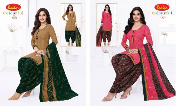 Colourful Vol 17 By Baalar Readymade Cotton Suit Catalog
